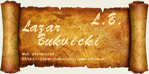 Lazar Bukvički vizit kartica